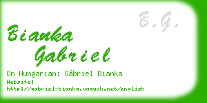 bianka gabriel business card