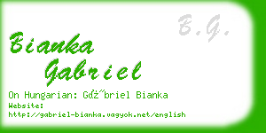 bianka gabriel business card